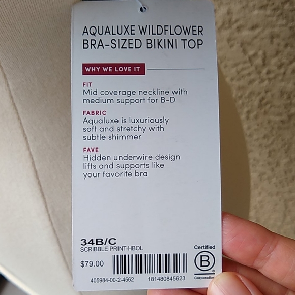 Athleta NWT underwire bra size bikini top floral - Picture 10 of 16